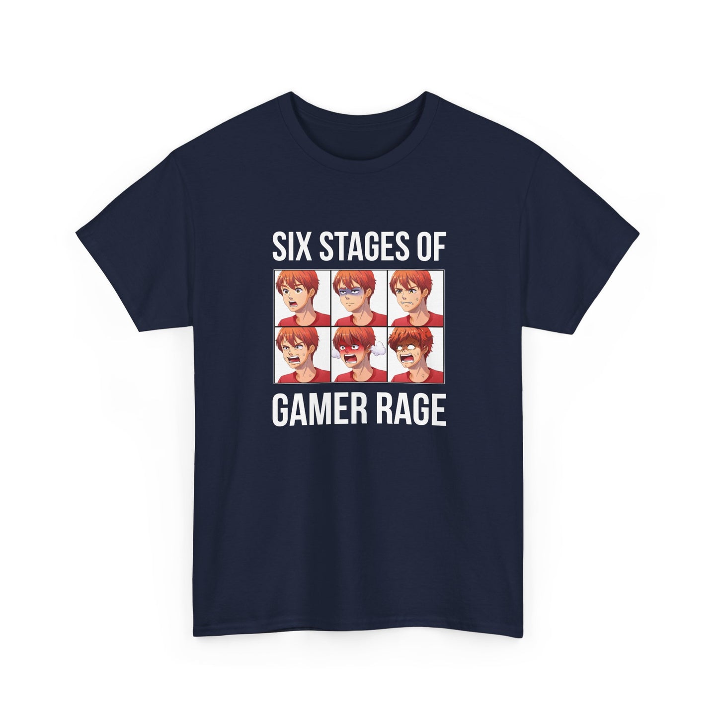 Six Stages of Gamer Rage (Male Version)