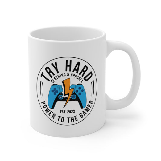 Try Hard Clothing & Apparel (Controller Logo)  — Coffee Mug (11 oz)