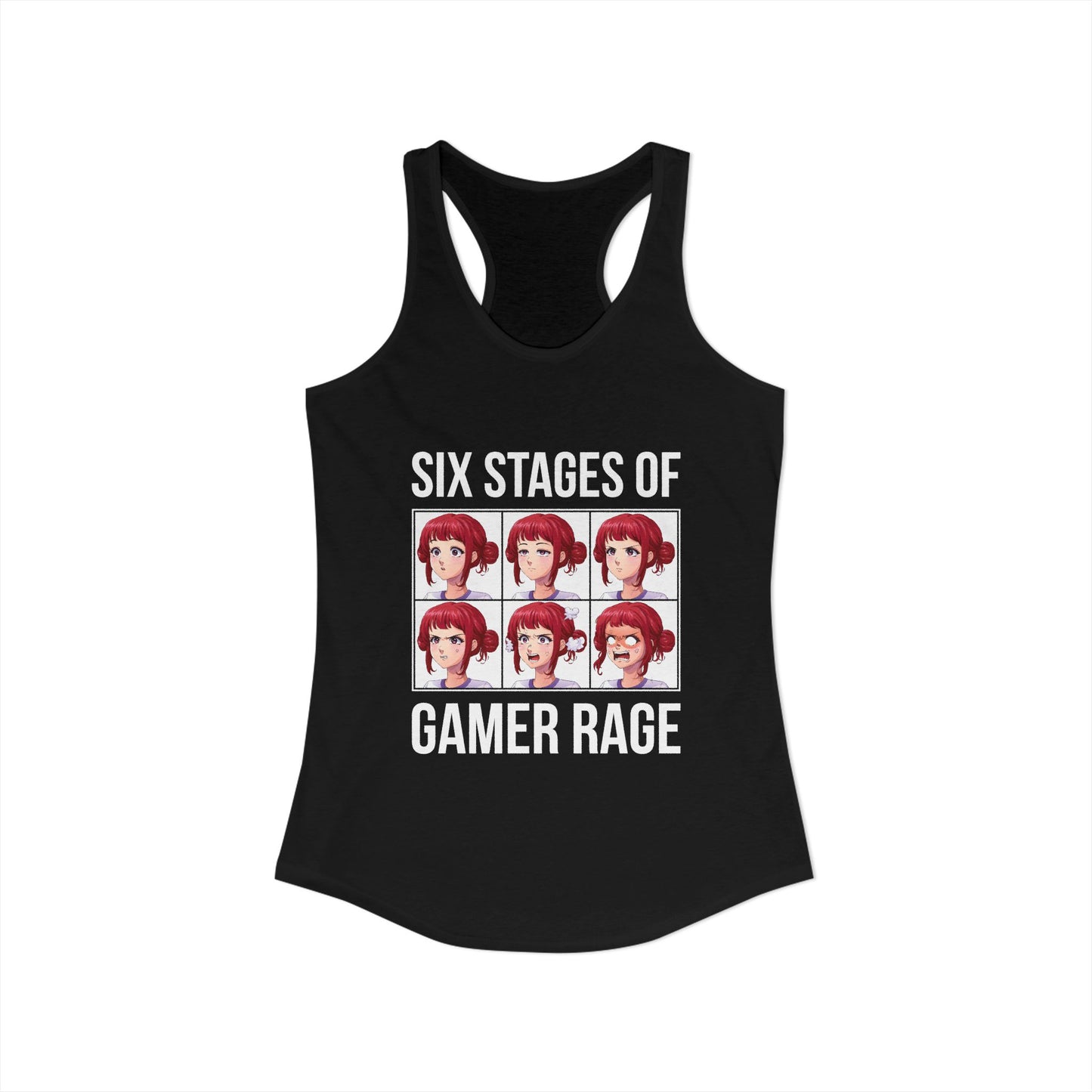 Six Stages of Gamer Rage (Female Version)