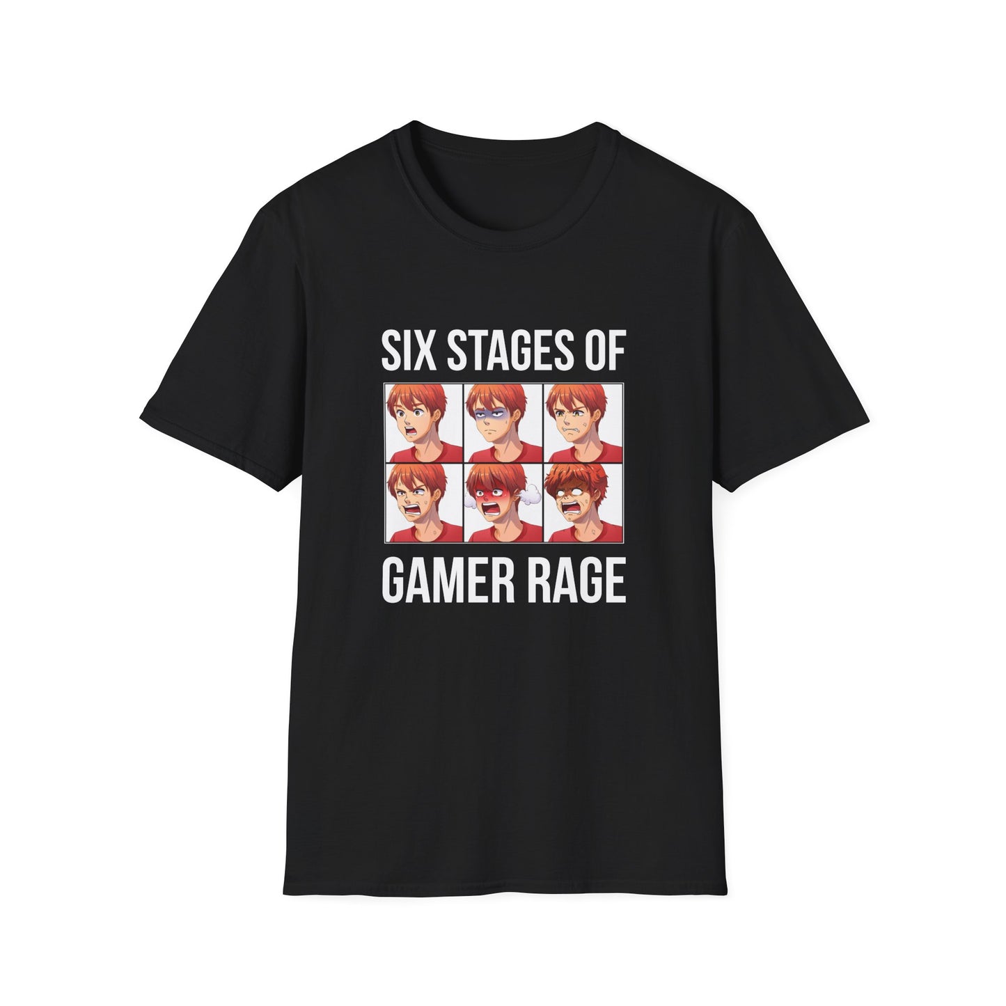 Six Stages of Gamer Rage (Male Version)