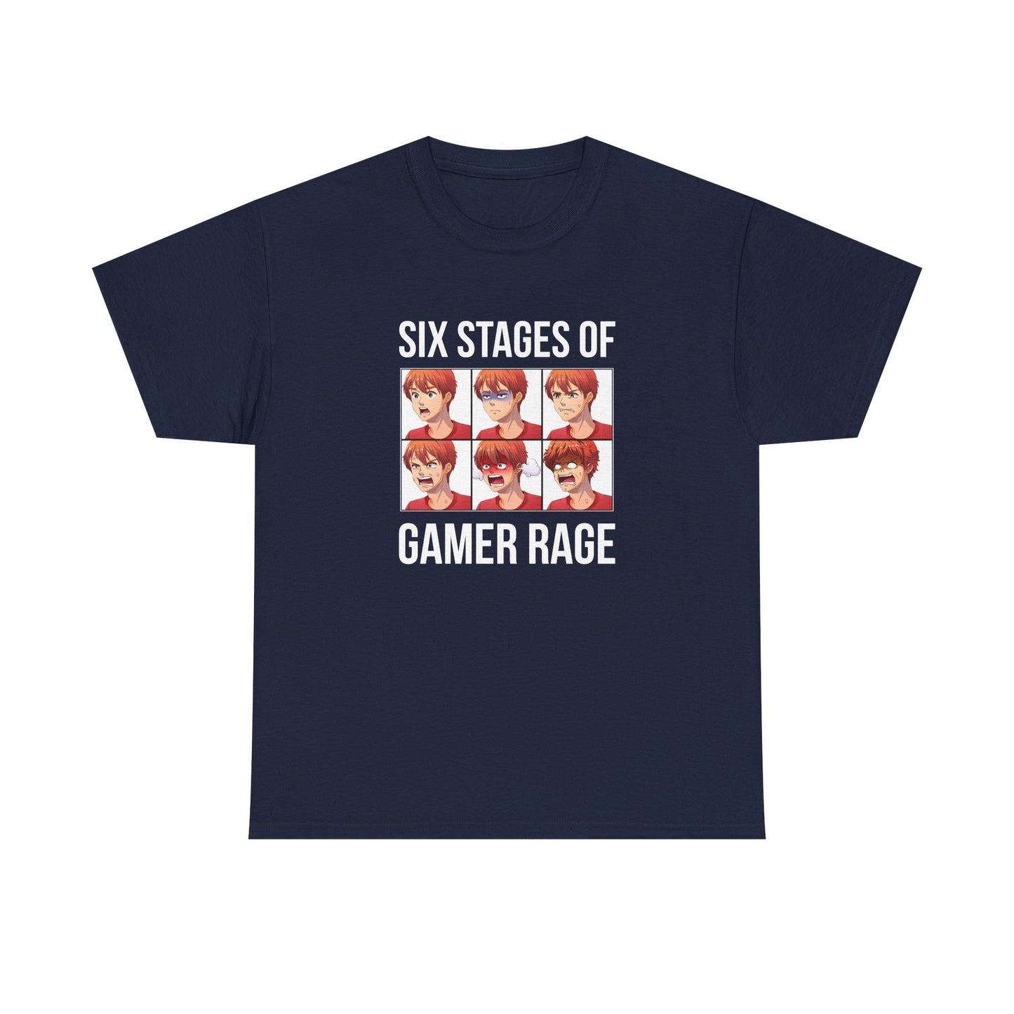 Six Stages of Gamer Rage (Male Version)
