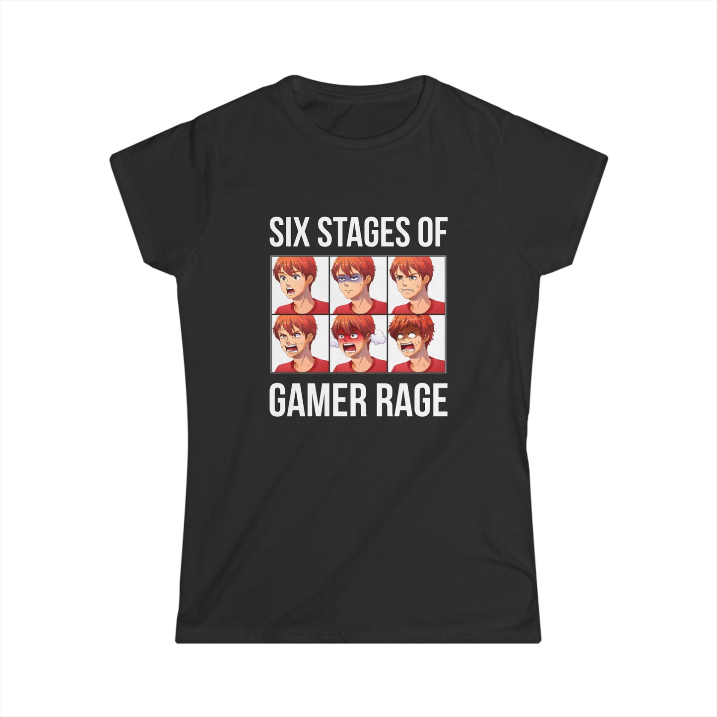 Six Stages of Gamer Rage (Male Version)