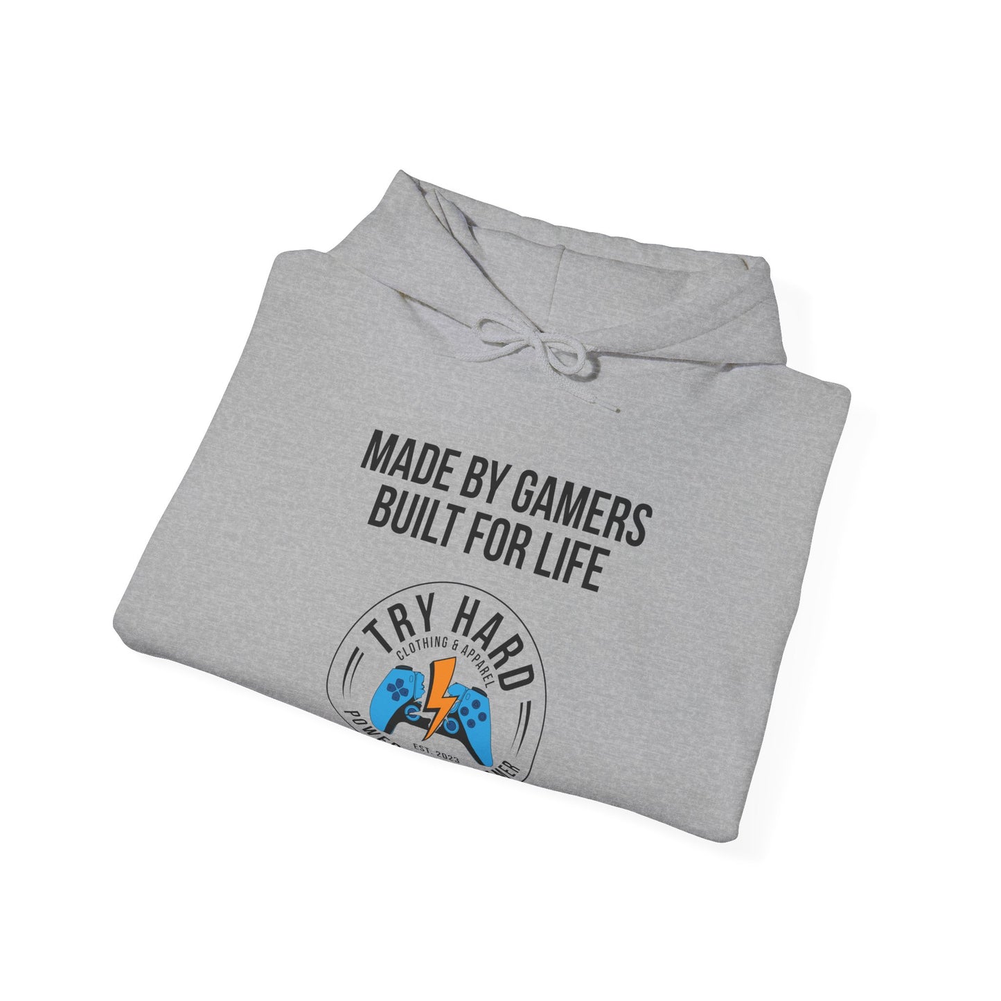 Made By Gamers, Built For Life (Try Hard Logo - Color)