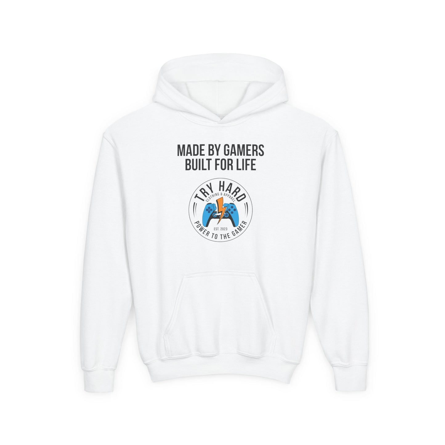 Made By Gamers, Built For Life (Try Hard Logo - Color)