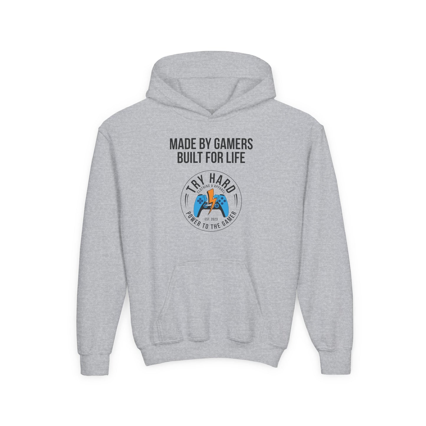 Made By Gamers, Built For Life (Try Hard Logo - Color)