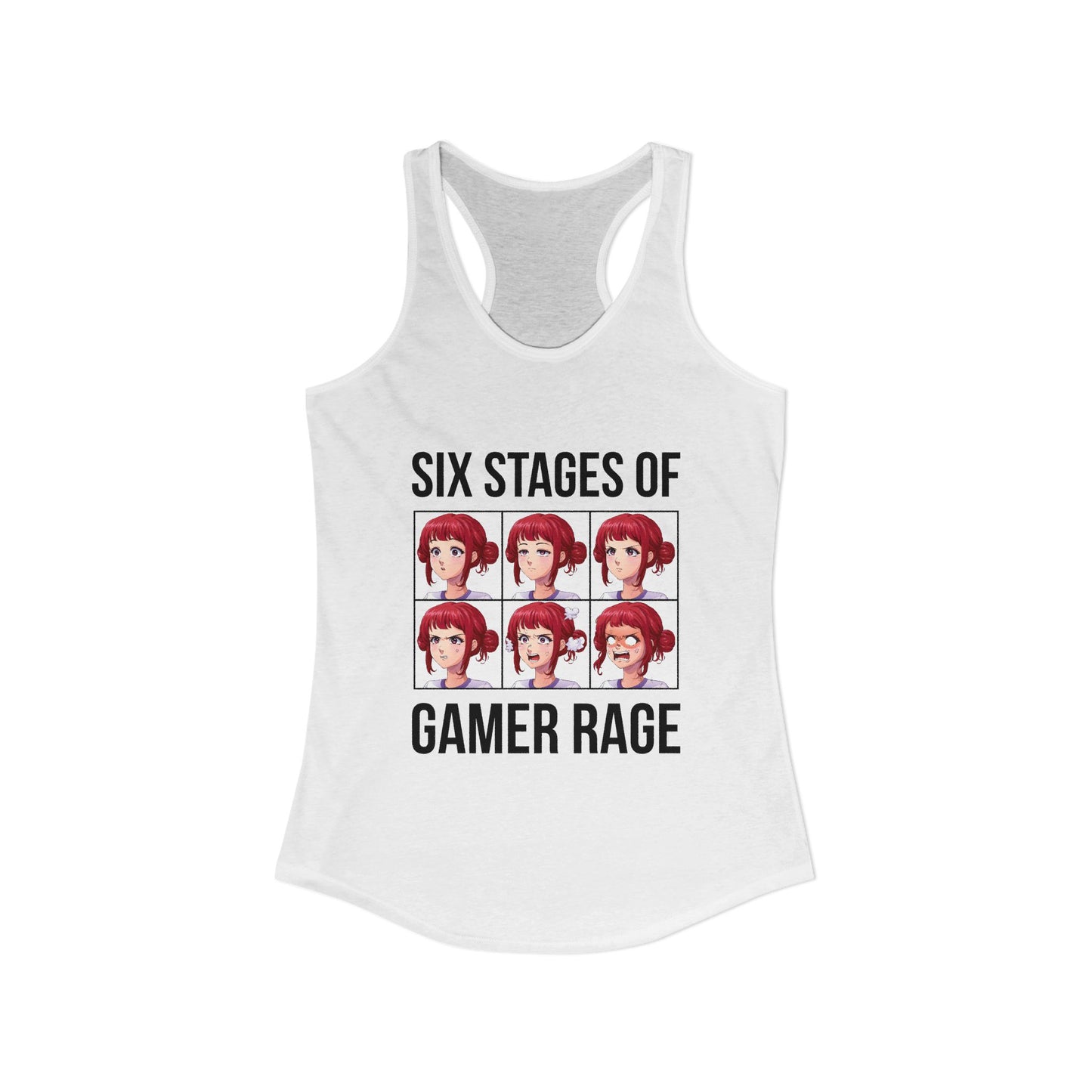 Six Stages of Gamer Rage (Female Version)