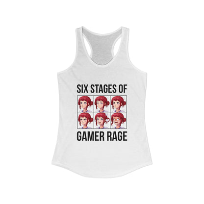 Six Stages of Gamer Rage (Female Version)