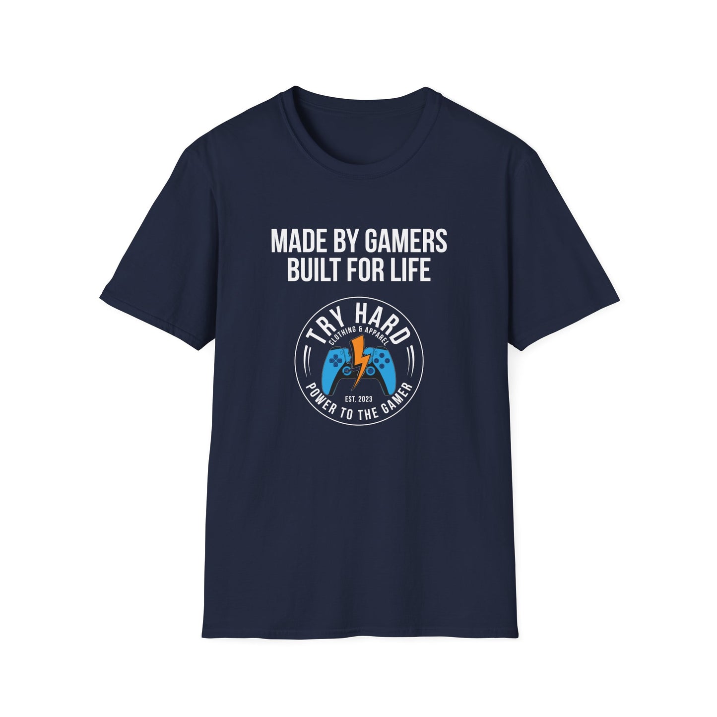 Made By Gamers, Built For Life (Try Hard Logo - Color)