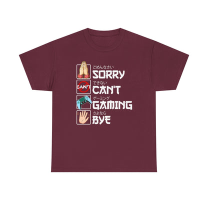 Sorry. Can't. Gaming. Bye. (Anime Version)