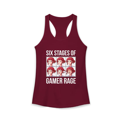 Six Stages of Gamer Rage (Female Version)