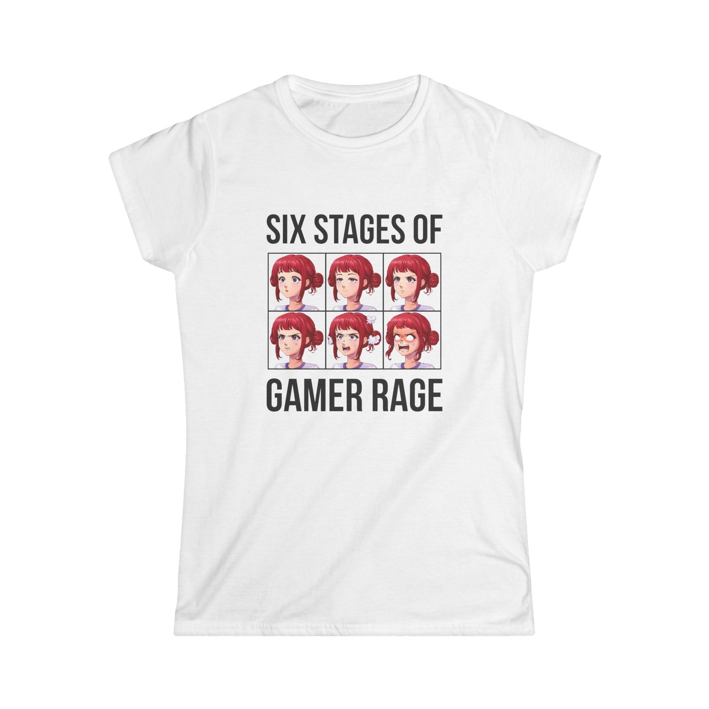 Six Stages of Gamer Rage (Female Version)