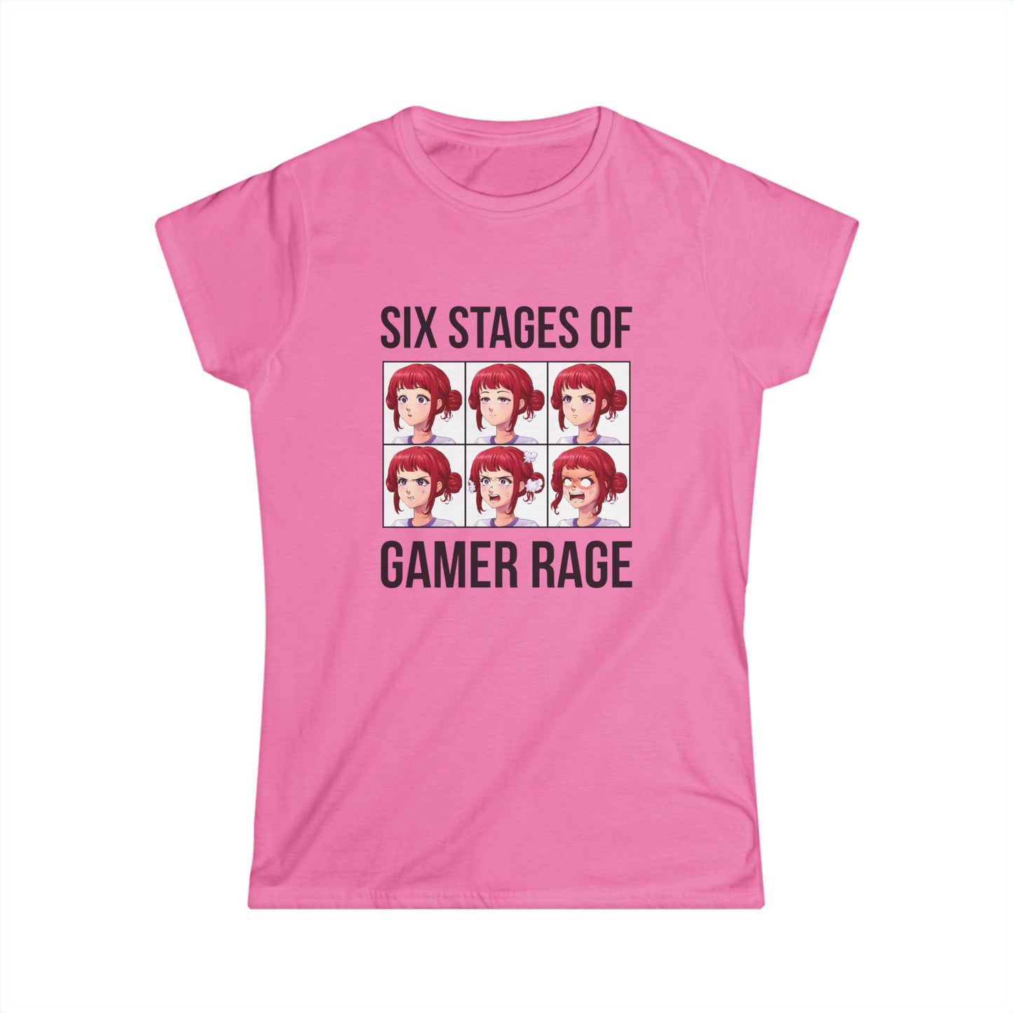 Six Stages of Gamer Rage (Female Version)