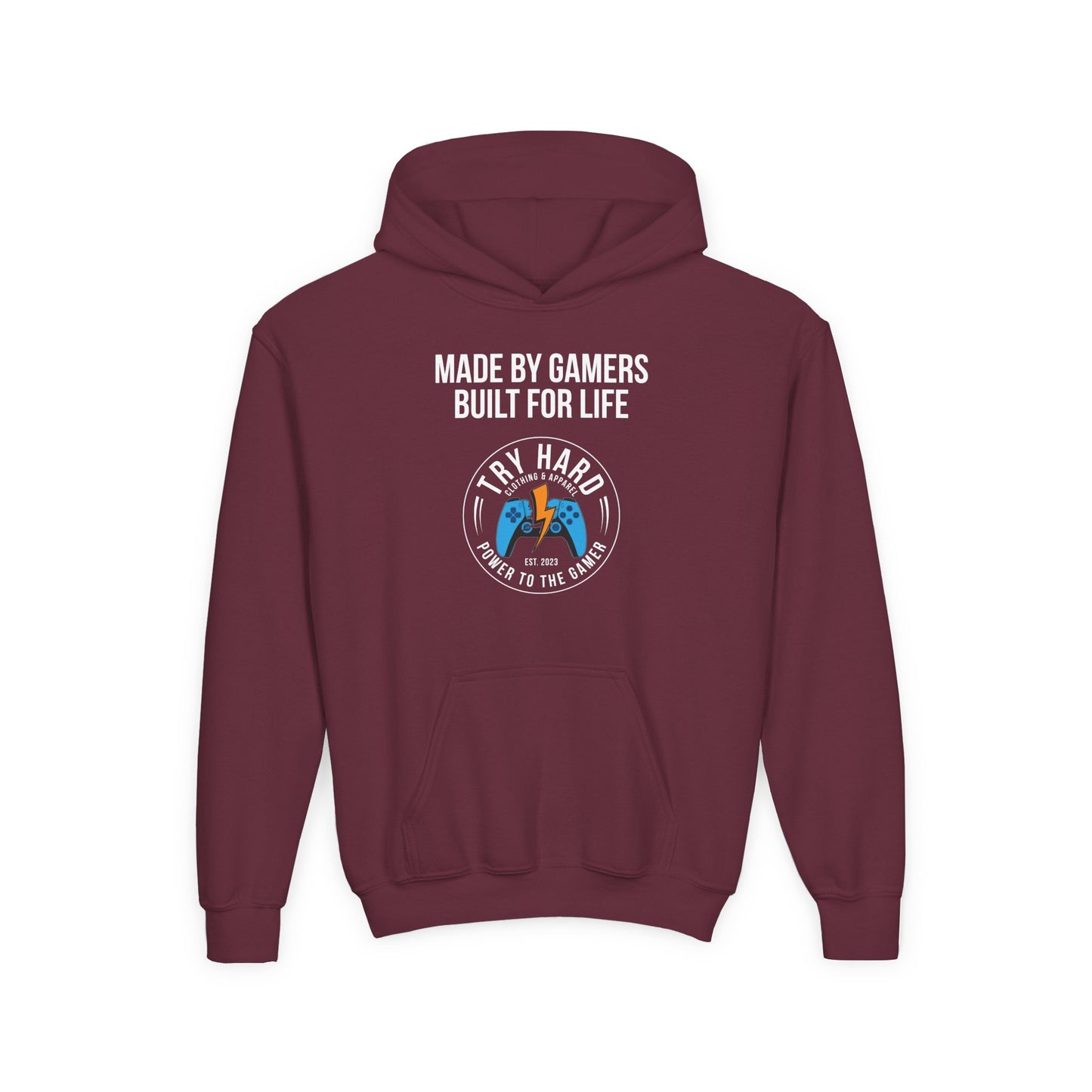 Made By Gamers, Built For Life (Try Hard Logo - Color)