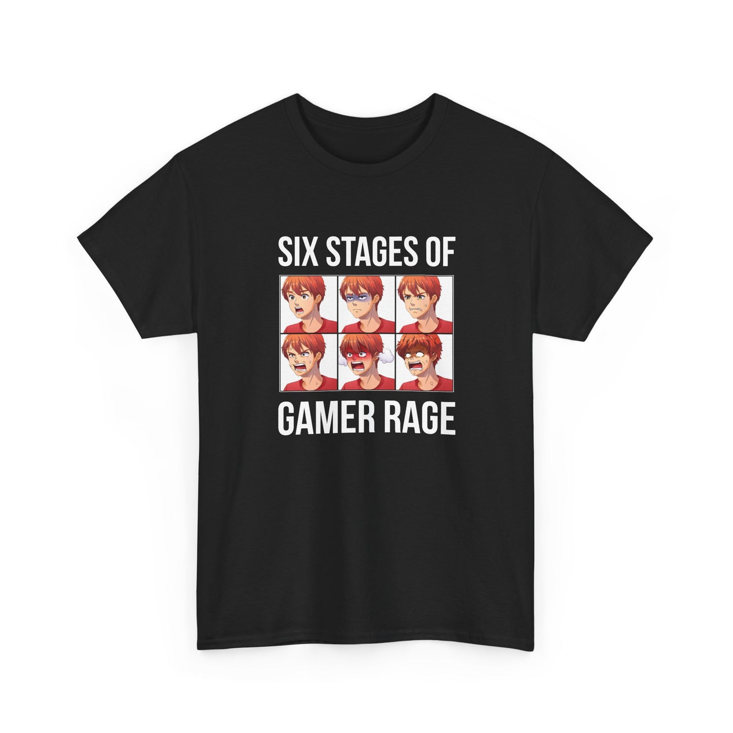 Six Stages of Gamer Rage (Male Version)