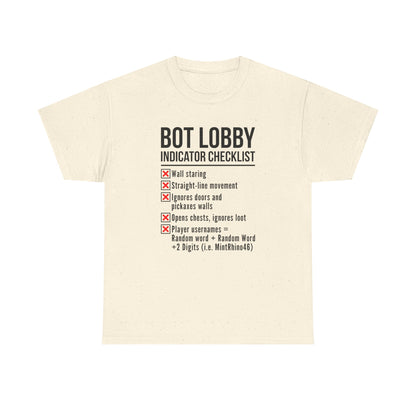 Bot Lobby Indicator Checklist