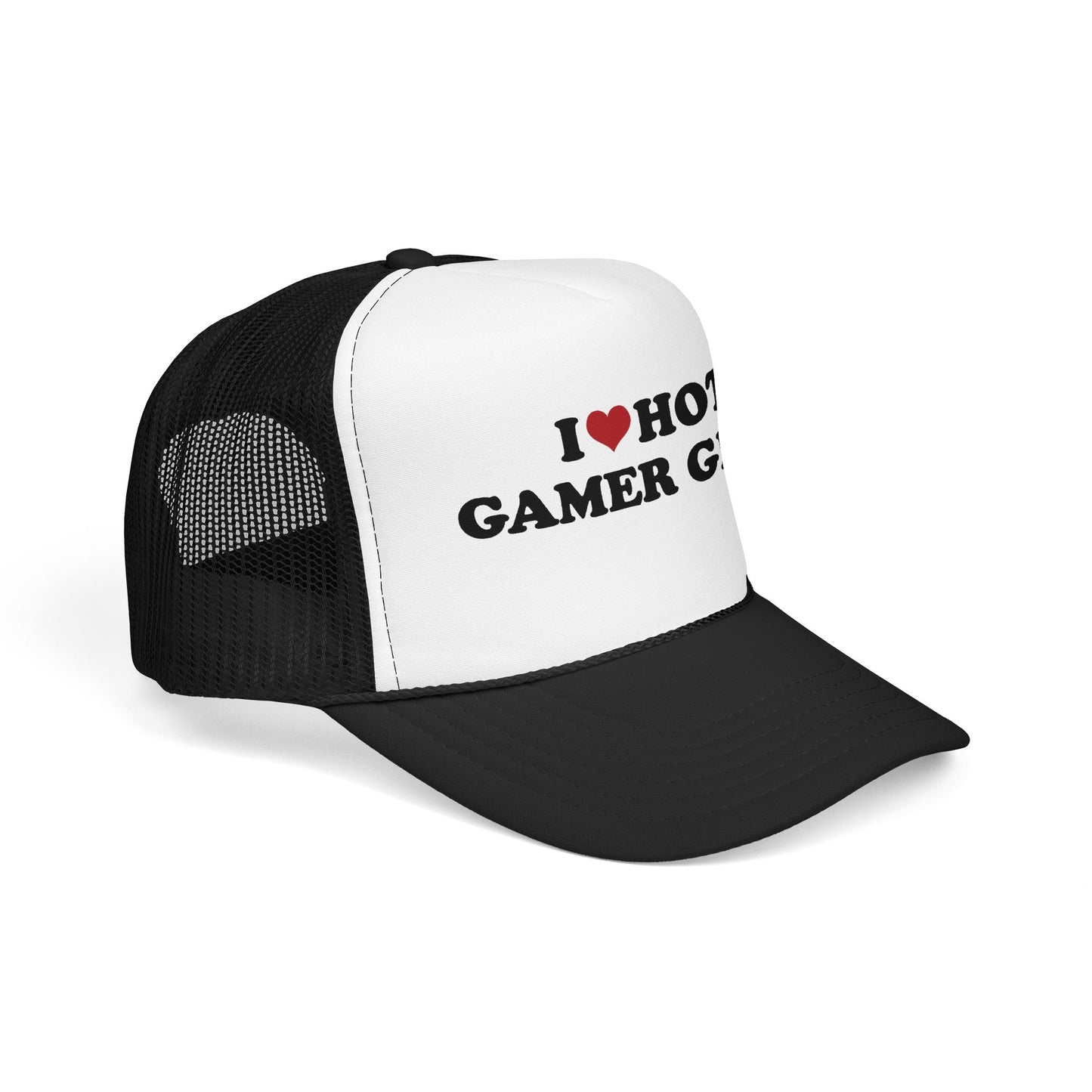 I Love Hot Gamer Girls Foam Mesh Trucker Hat