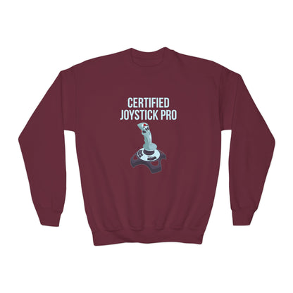 Certified Joystick Pro Youth Crewneck Sweatshirt