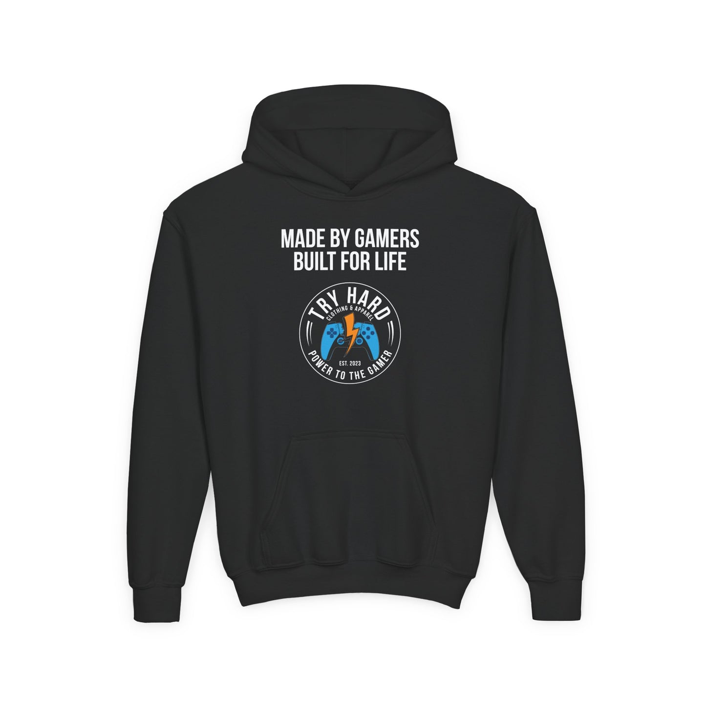 Made By Gamers, Built For Life (Try Hard Logo - Color)