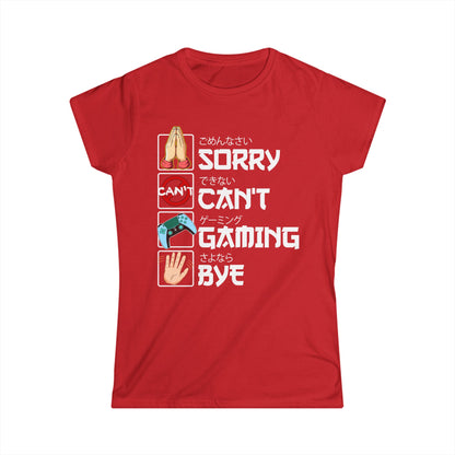 Sorry. Can't. Gaming. Bye. (Anime Version)