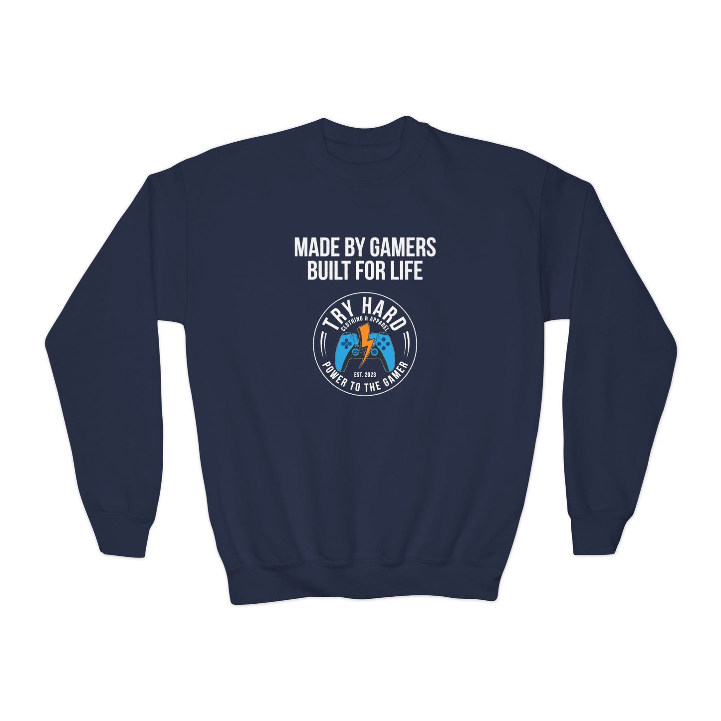 Made By Gamers, Built For Life (Try Hard Logo - Color)