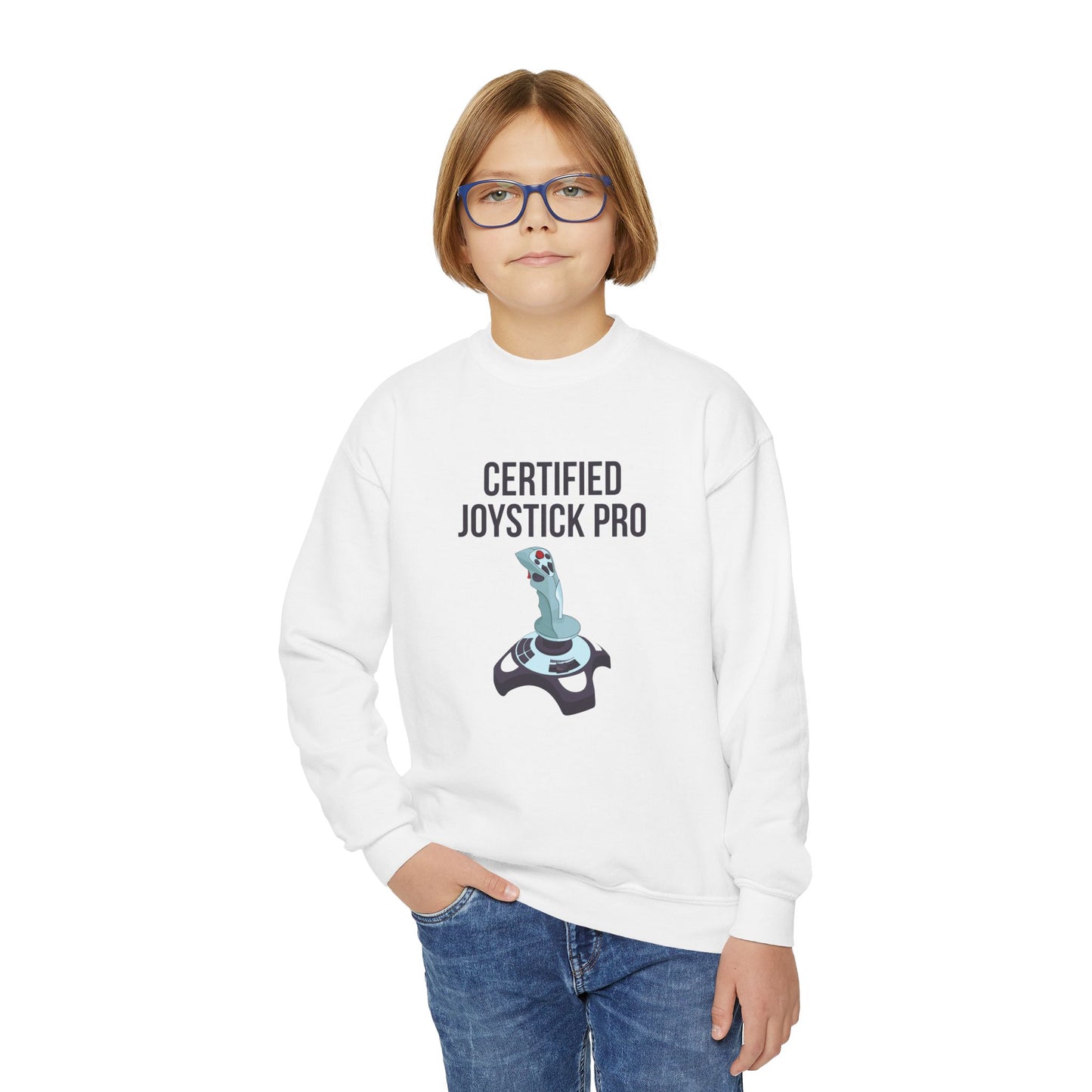 Certified Joystick Pro Youth Crewneck Sweatshirt