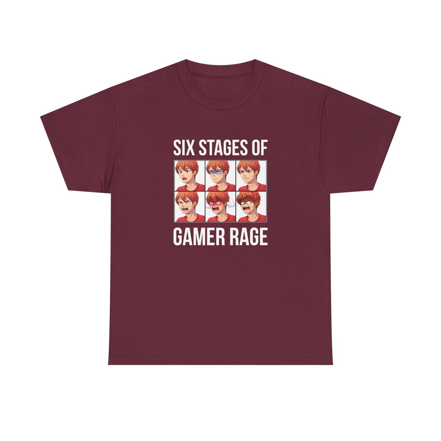 Six Stages of Gamer Rage (Male Version)