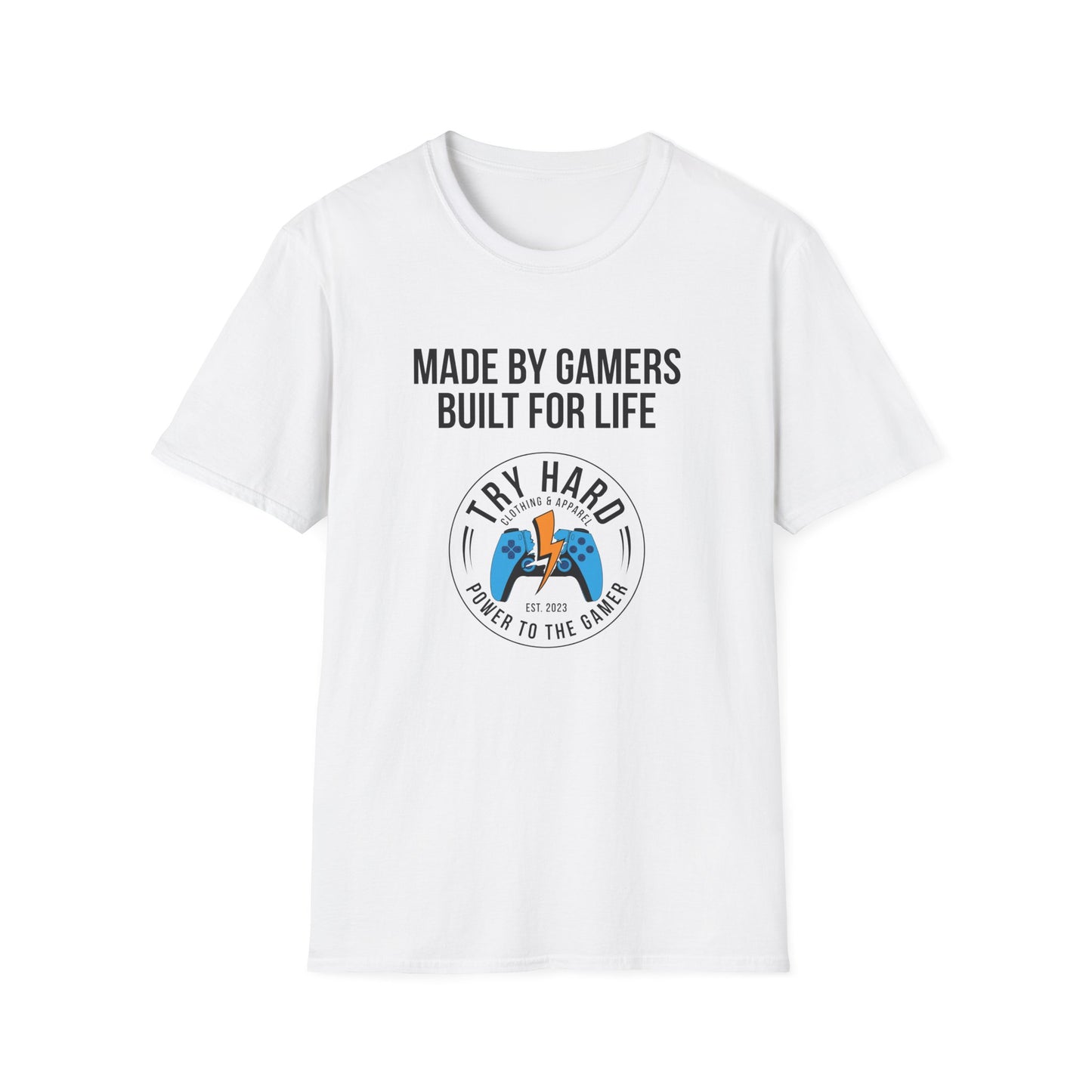 Made By Gamers, Built For Life (Try Hard Logo - Color)